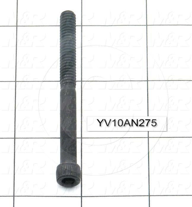 Machine Screws, Socket Head, Steel, Thread Size 1/4"-20, Screw Length 2 3/4", 1.25" Thread Length, Right Hand, Black Oxide
