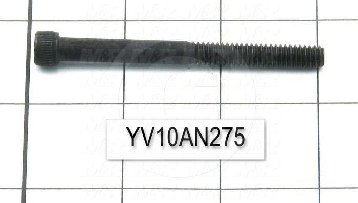 Machine Screws, Socket Head, Steel, Thread Size 1/4-20, Screw Length 2 3/4 in., 1.25" Thread Length, Right Hand, Black Oxide