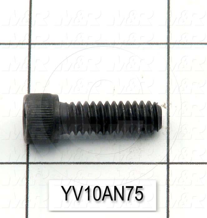 Machine Screws, Socket Head, Steel, Thread Size 1/4"-20, Screw Length 3/4", 0.75" Thread Length, Right Hand, Black Oxide