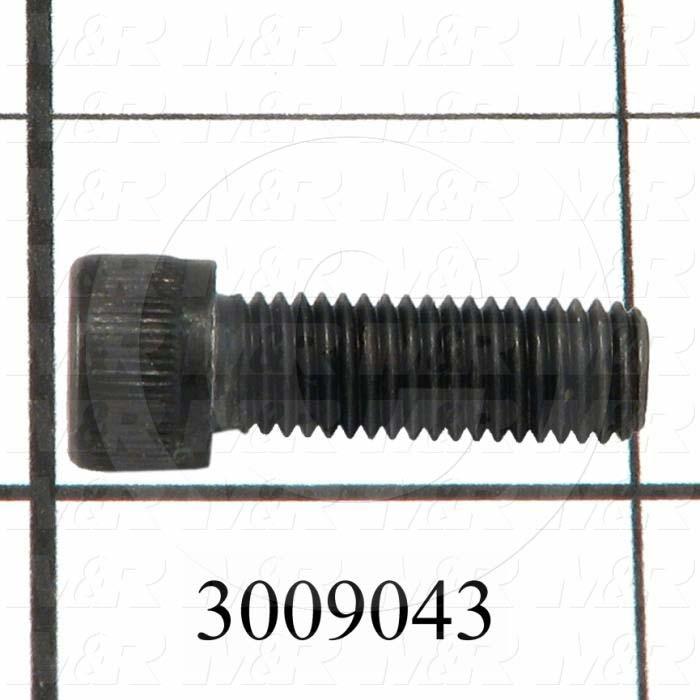 Machine Screws, Socket Head, Steel, Thread Size 1/4-28, Screw Length 3/4", Full Thread Length, Right Hand, Black Oxide