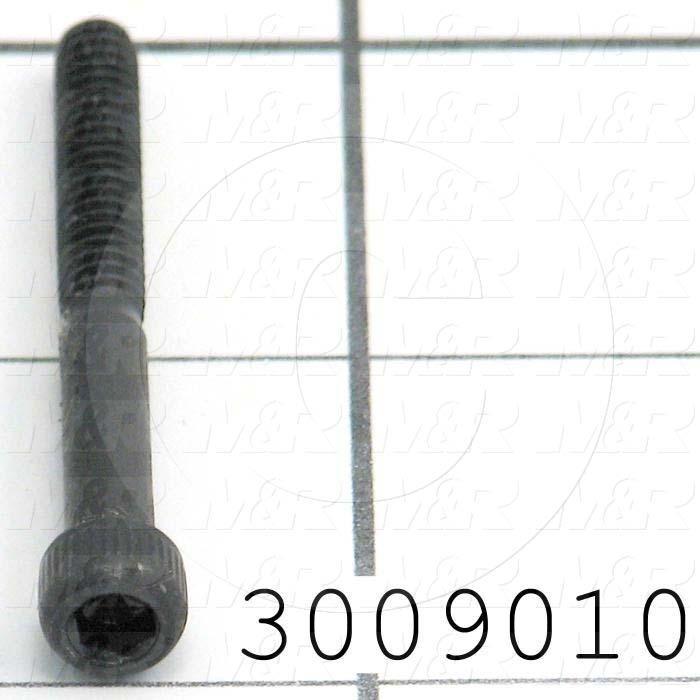 Machine Screws, Socket Head, Steel, Thread Size 10-24, Screw Length 1 3/4", Partial Thread Length, Right Hand, Black Oxide