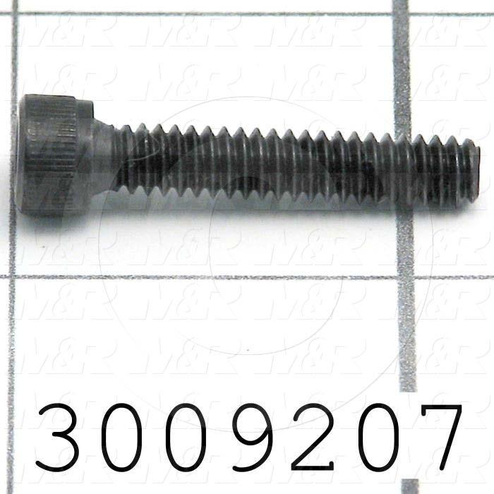 Machine Screws, Socket Head, Steel, Thread Size 10-24, Screw Length 1", Full Thread Length, Right Hand, Black Oxide