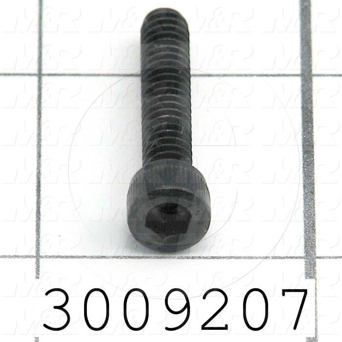 Machine Screws, Socket Head, Steel, Thread Size 10-24, Screw Length 1", Full Thread Length, Right Hand, Black Oxide
