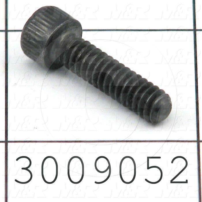 Machine Screws, Socket Head, Steel, Thread Size 10-24, Screw Length 3/4", Full Thread Length, Right Hand, Black Oxide