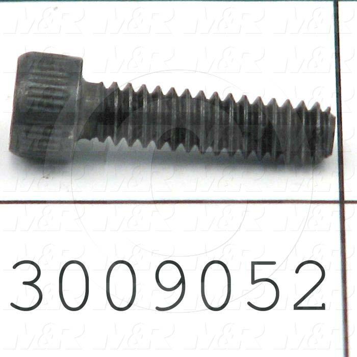 Machine Screws, Socket Head, Steel, Thread Size 10-24, Screw Length 3/4", Full Thread Length, Right Hand, Black Oxide