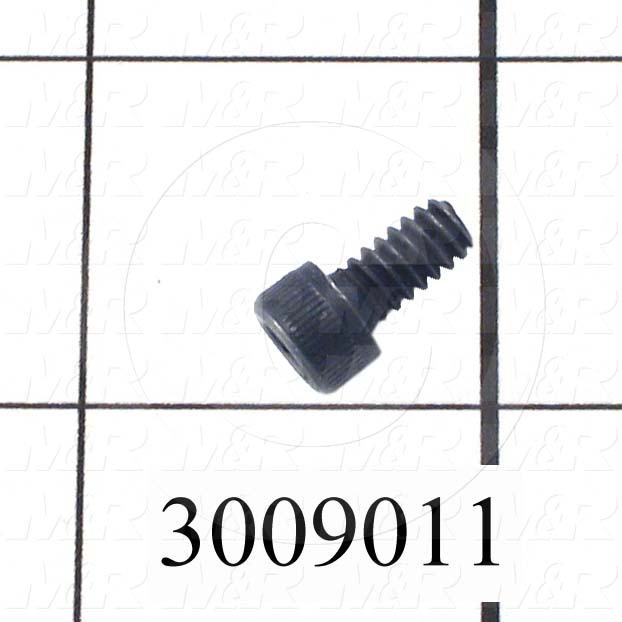 Machine Screws, Socket Head, Steel, Thread Size 10-24, Screw Length 3/8", Full Thread Length, Right Hand, Black Oxide