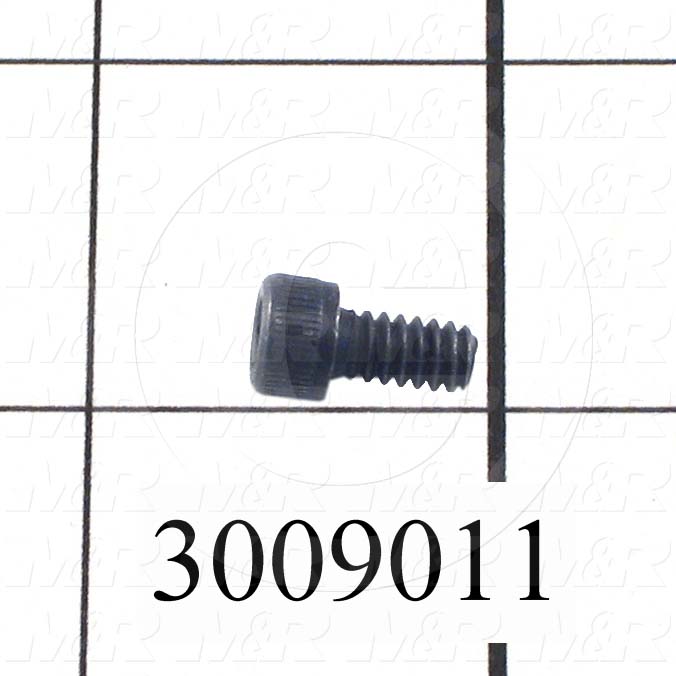 Machine Screws, Socket Head, Steel, Thread Size 10-24, Screw Length 3/8", Full Thread Length, Right Hand, Black Oxide