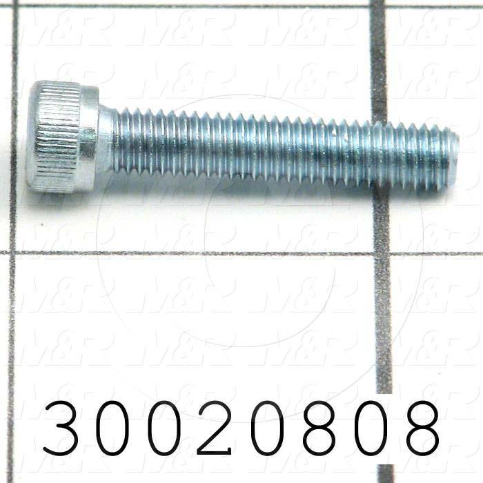 Machine Screws, Socket Head, Steel, Thread Size 10-32, Screw Length 1", 1.00" Thread Length, Right Hand, Zinc Plated
