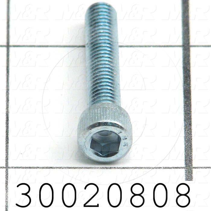 Machine Screws, Socket Head, Steel, Thread Size 10-32, Screw Length 1", 1.00" Thread Length, Right Hand, Zinc Plated