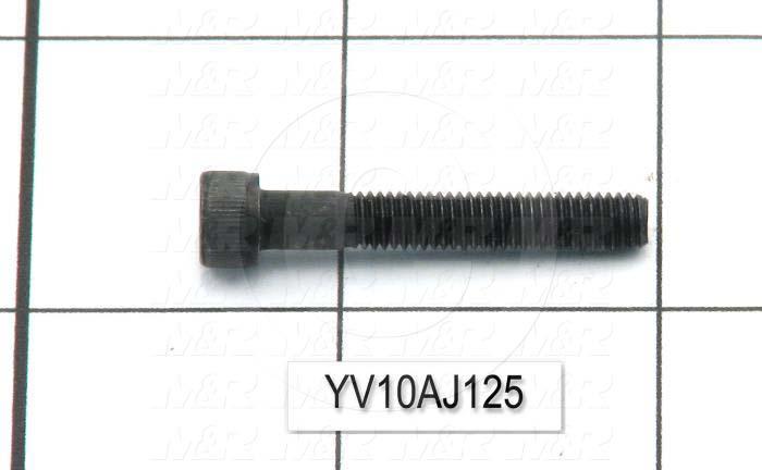 Machine Screws, Socket Head, Steel, Thread Size 10-32, Screw Length 1 1/4 in., 1.00" Thread Length, Right Hand, Black Oxide