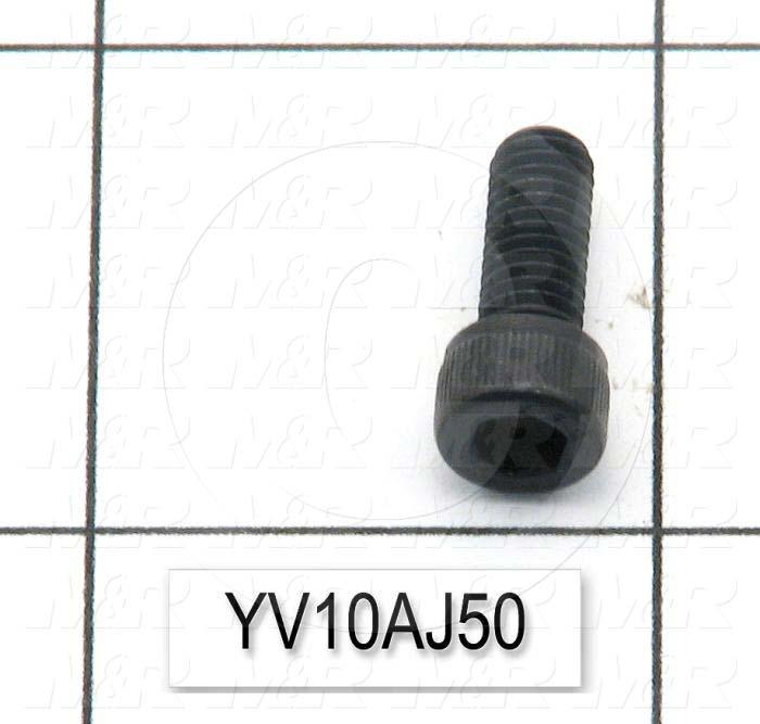 Machine Screws, Socket Head, Steel, Thread Size 10-32, Screw Length 1/2 in., 0.50" Thread Length, Right Hand, Black Oxide