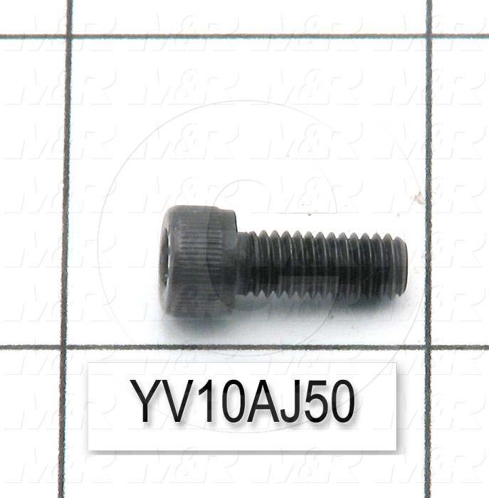 Machine Screws, Socket Head, Steel, Thread Size 10-32, Screw Length 1/2 in., 0.50" Thread Length, Right Hand, Black Oxide