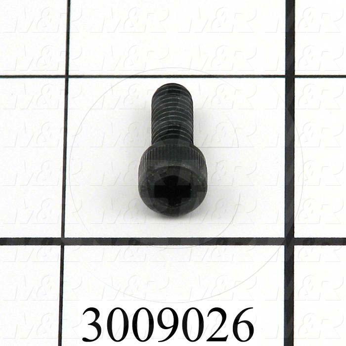 Machine Screws, Socket Head, Steel, Thread Size 10-32, Screw Length 1/2 in., Full Thread Length, Right Hand, Black Oxide