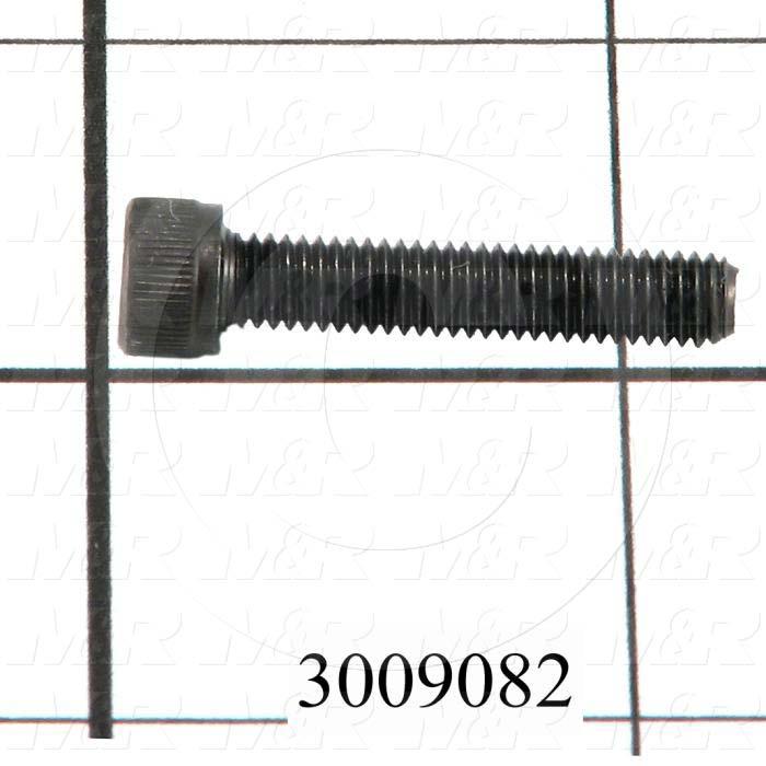 Machine Screws, Socket Head, Steel, Thread Size 10-32, Screw Length 1", Full Thread Length, Right Hand, Black Oxide
