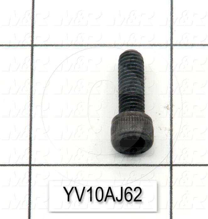 Machine Screws, Socket Head, Steel, Thread Size 10-32, Screw Length 5/8", Full Thread Length, Right Hand, Black Oxide