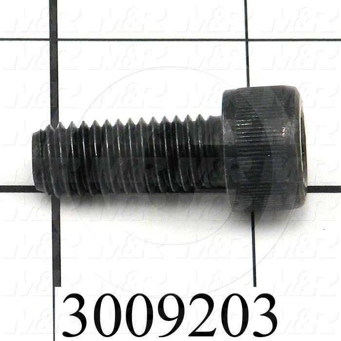 Machine Screws, Socket Head, Steel, Thread Size 2.157-18, Screw Length 25mm, Full Thread Length, Right Hand, Black Oxide