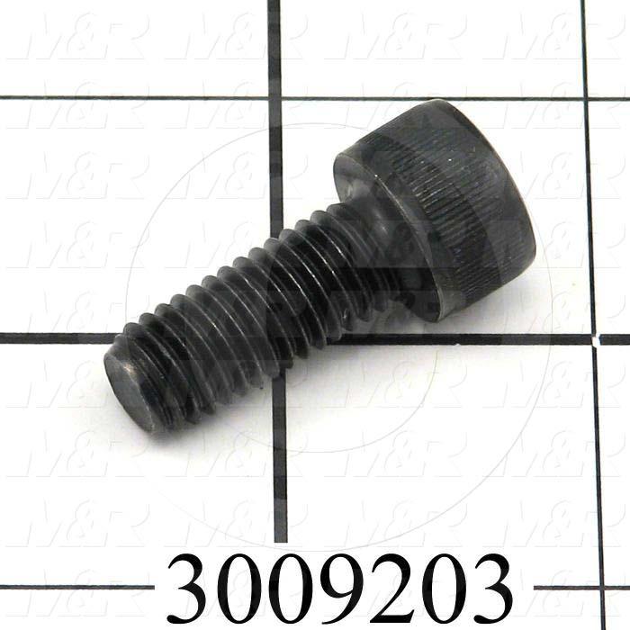 Machine Screws, Socket Head, Steel, Thread Size 2.157-18, Screw Length 25mm, Full Thread Length, Right Hand, Black Oxide