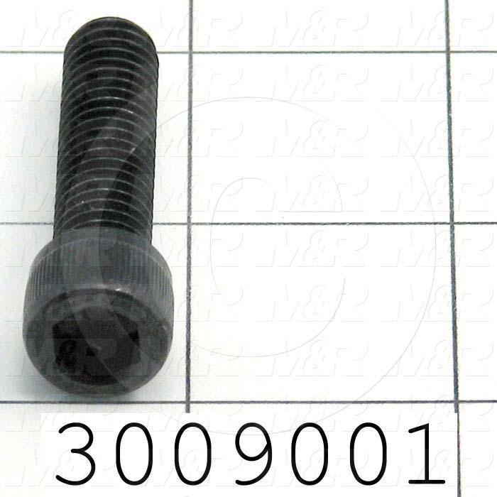 Machine Screws, Socket Head, Steel, Thread Size 3/8-16, Screw Length 1 1/2 in., Full Thread Length, Right Hand, Black Oxide