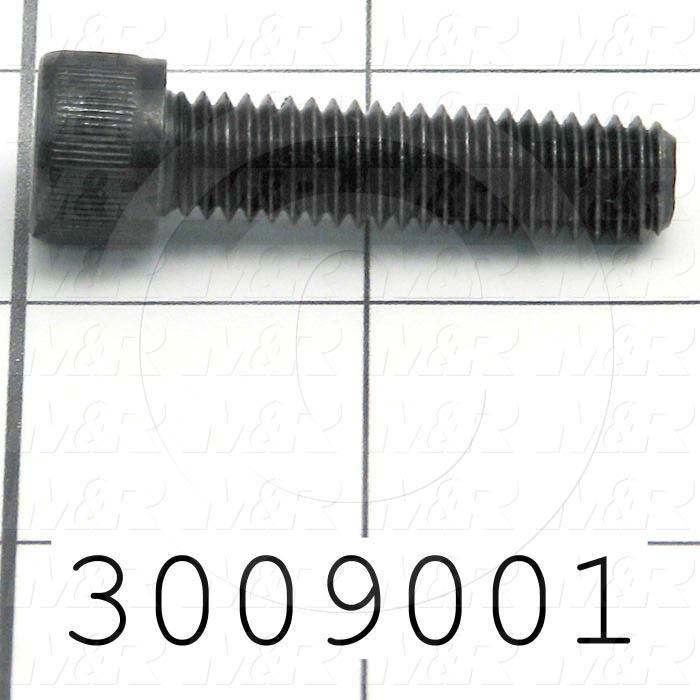 Machine Screws, Socket Head, Steel, Thread Size 3/8-16, Screw Length 1 1/2 in., Full Thread Length, Right Hand, Black Oxide