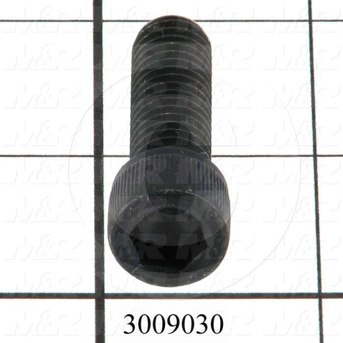 Machine Screws, Socket Head, Steel, Thread Size 3/8-16, Screw Length 1 1/4 in., Full Thread Length, Right Hand, Black Oxide