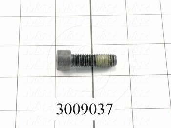Machine Screws, Socket Head, Steel, Thread Size 3/8-16, Screw Length 1 1/4 in., Full Thread Length, Right Hand, Black Oxide, With Nylon Patch