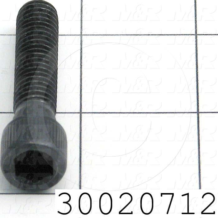 Machine Screws, Socket Head, Steel, Thread Size 3/8-16, Screw Length 1 3/4", Full Thread Length, Right Hand, Zinc