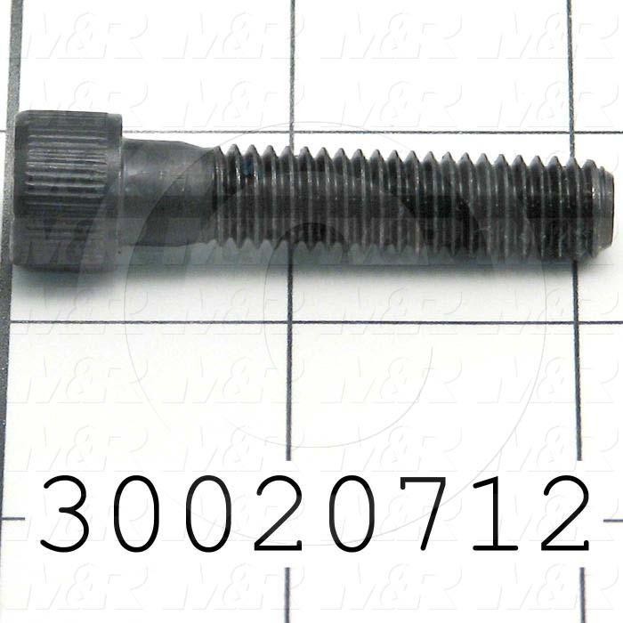 Machine Screws, Socket Head, Steel, Thread Size 3/8-16, Screw Length 1 3/4", Full Thread Length, Right Hand, Zinc