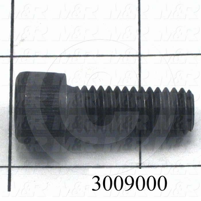 Machine Screws, Socket Head, Steel, Thread Size 3/8-16, Screw Length 1", Full Thread Length, Right Hand, Black Oxide