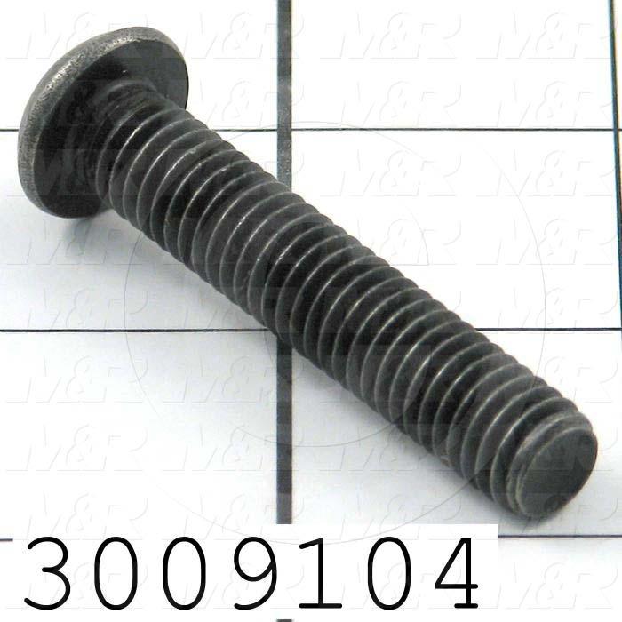 Machine Screws, Socket Head, Steel, Thread Size 3/8-16, Screw Length 2 1/4", Full Thread Length, Right Hand, Black Oxide