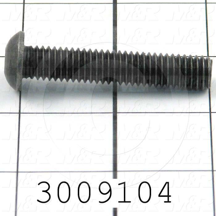 Machine Screws, Socket Head, Steel, Thread Size 3/8-16, Screw Length 2 1/4", Full Thread Length, Right Hand, Black Oxide