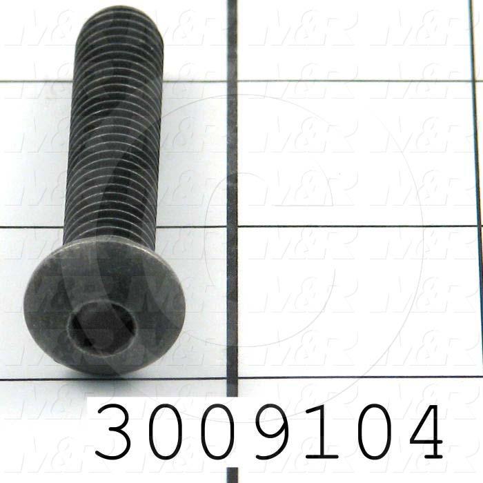 Machine Screws, Socket Head, Steel, Thread Size 3/8-16, Screw Length 2 1/4", Full Thread Length, Right Hand, Black Oxide