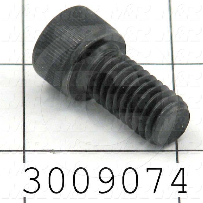 Machine Screws, Socket Head, Steel, Thread Size 3/8-16, Screw Length 3/4", Full Thread Length, Right Hand, Black Oxide