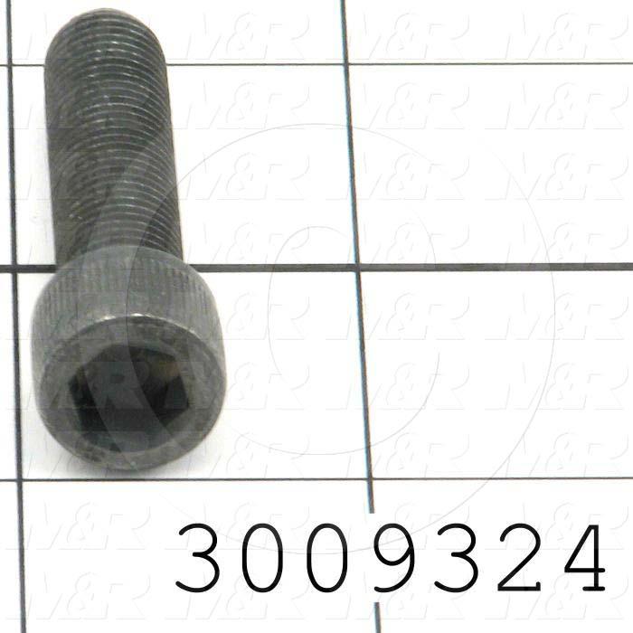 Machine Screws, Socket Head, Steel, Thread Size 3/8-24, Screw Length 1 1/2 in., Full Thread Length, Right Hand, Black Oxide