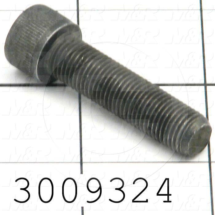 Machine Screws, Socket Head, Steel, Thread Size 3/8-24, Screw Length 1 1/2 in., Full Thread Length, Right Hand, Black Oxide