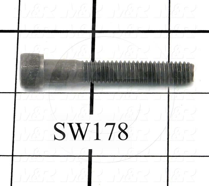 Machine Screws, Socket Head, Steel, Thread Size 5/16-18, Screw Length 2.00 in., Partial Thread Length, Right Hand, Black Oxide