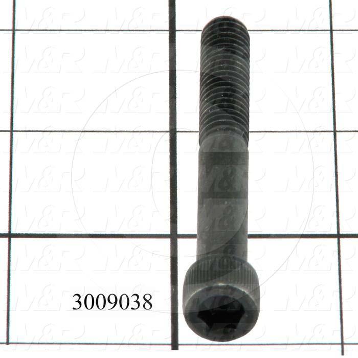Machine Screws, Socket Head, Steel, Thread Size 5/16-18, Screw Length 2 1/2", Partial Thread Length, Right Hand, Black Oxide
