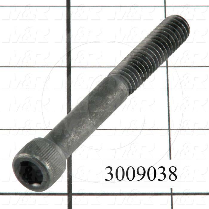 Machine Screws, Socket Head, Steel, Thread Size 5/16-18, Screw Length 2 1/2", Partial Thread Length, Right Hand, Black Oxide