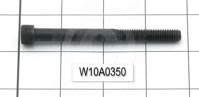 Machine Screws, Socket Head, Steel, Thread Size 5/16-18, Screw Length 3 1/2", 1.50 in. Thread Length, Right Hand, Black Oxide