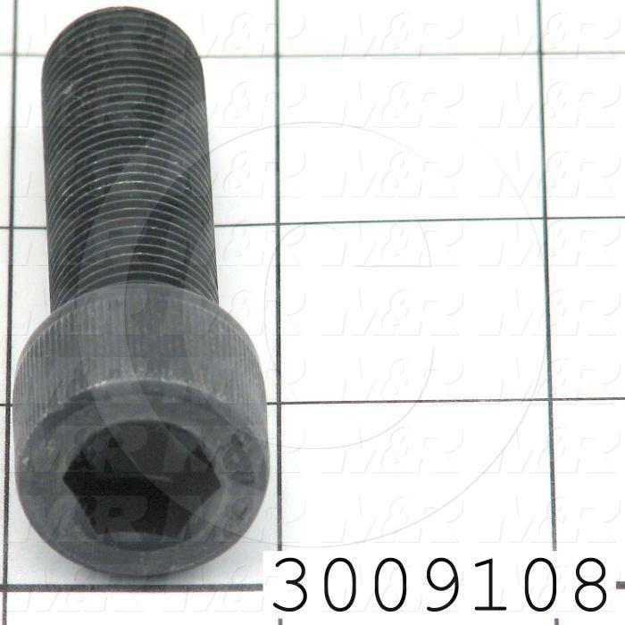 Machine Screws, Socket Head, Steel, Thread Size 5/8-18, Screw Length 2.00 in., Full Thread Length, Right Hand, Black Oxide