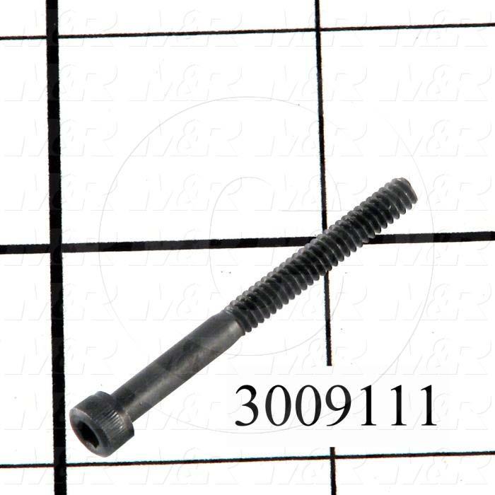 Machine Screws, Socket Head, Steel, Thread Size 6-32, Screw Length 1 1/2 in., Full Thread Length, Right Hand, Black Oxide