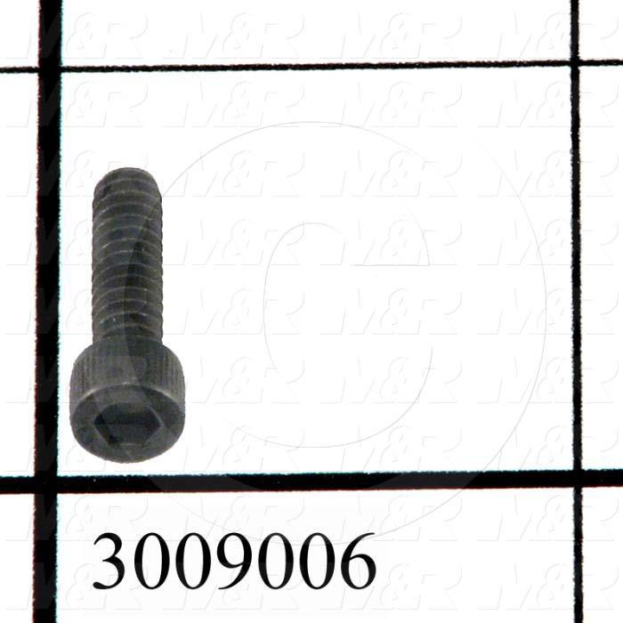 Machine Screws, Socket Head, Steel, Thread Size 6-32, Screw Length 1/2 in., Full Thread Length, Right Hand, Black Oxide