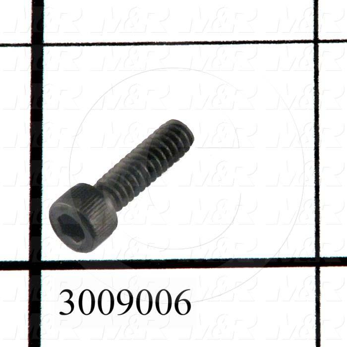 Machine Screws, Socket Head, Steel, Thread Size 6-32, Screw Length 1/2 in., Full Thread Length, Right Hand, Black Oxide
