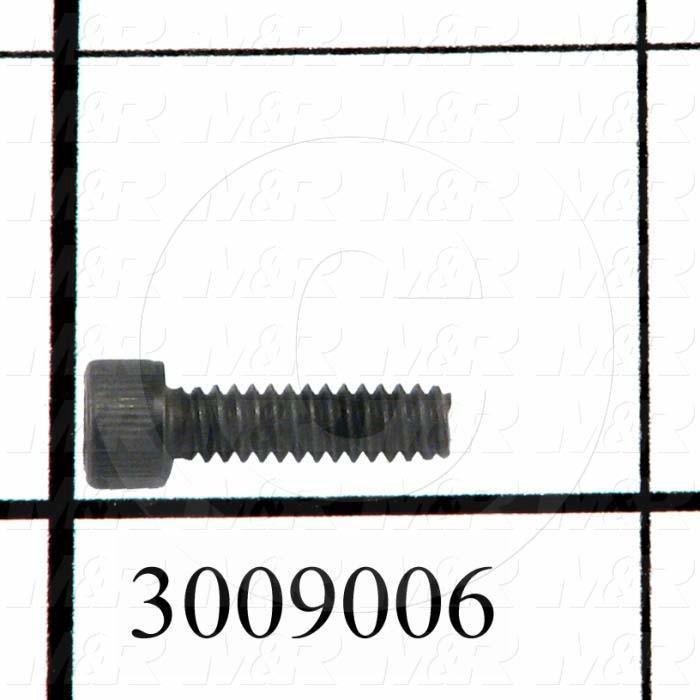 Machine Screws, Socket Head, Steel, Thread Size 6-32, Screw Length 1/2 in., Full Thread Length, Right Hand, Black Oxide