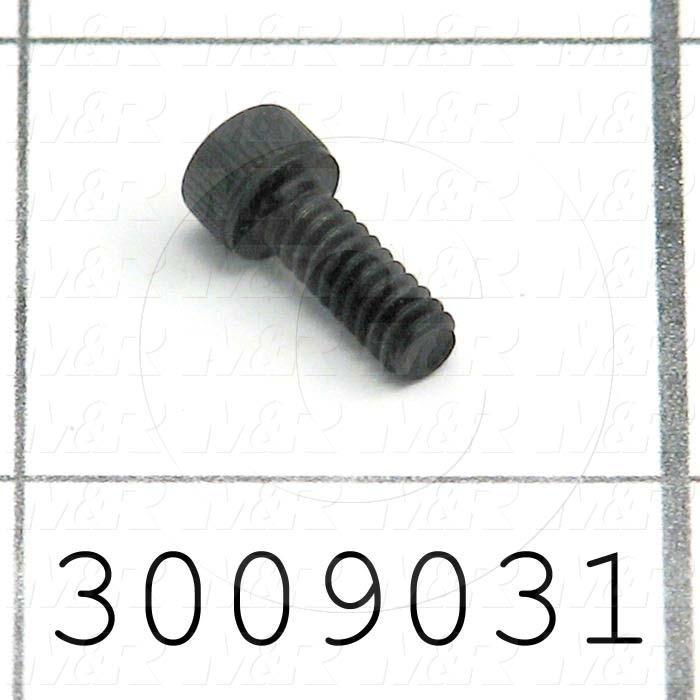 Machine Screws, Socket Head, Steel, Thread Size 6-32, Screw Length 3/8", Full Thread Length, Right Hand, Black Oxide