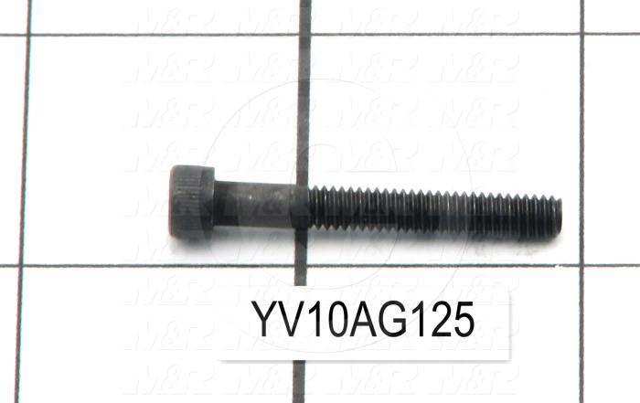 Machine Screws, Socket Head, Steel, Thread Size 8-32, Screw Length 1 1/4 in., 0.88" Thread Length, Right Hand, Black Oxide