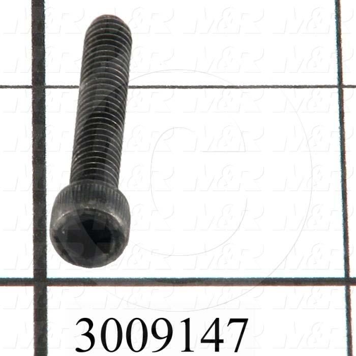 Machine Screws, Socket Head, Steel, Thread Size 8-32, Screw Length 1", Full Thread Length, Right Hand, Black Oxide