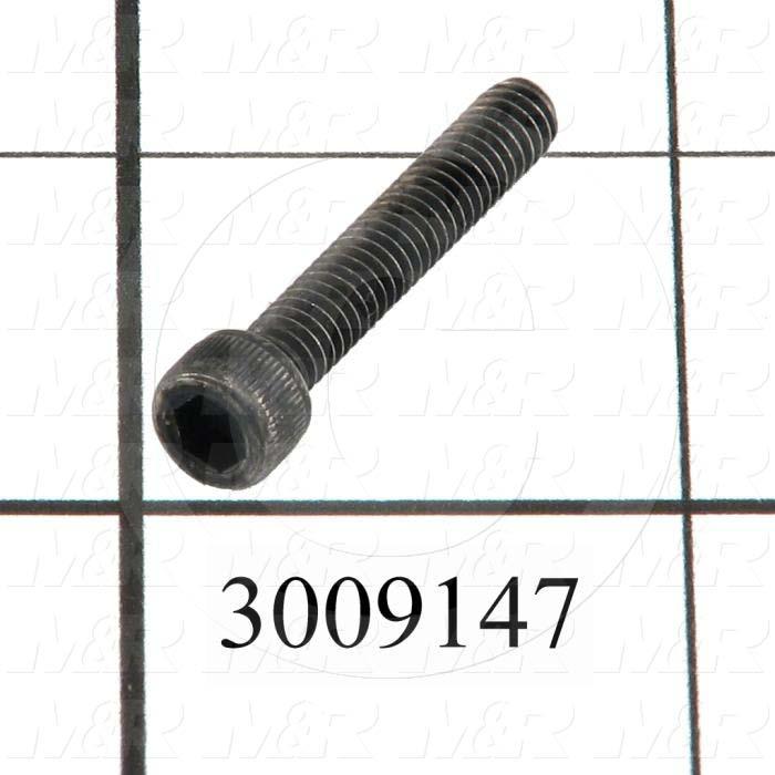 Machine Screws, Socket Head, Steel, Thread Size 8-32, Screw Length 1", Full Thread Length, Right Hand, Black Oxide