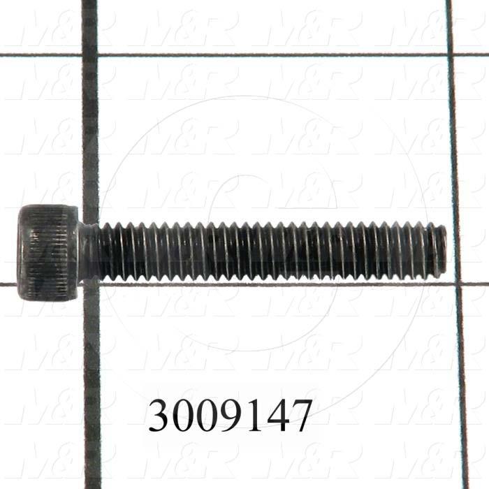 Machine Screws, Socket Head, Steel, Thread Size 8-32, Screw Length 1", Full Thread Length, Right Hand, Black Oxide