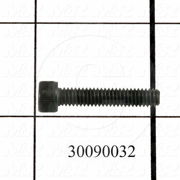 Machine Screws, Socket Head, Steel, Thread Size 8-32, Screw Length 3/4", Full Thread Length, Right Hand, Black Oxide