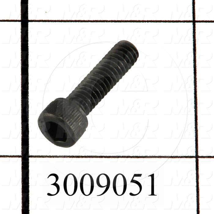 Machine Screws, Socket Head, Steel, Thread Size 8-32, Screw Length 5/8", Full Thread Length, Right Hand, Black Oxide